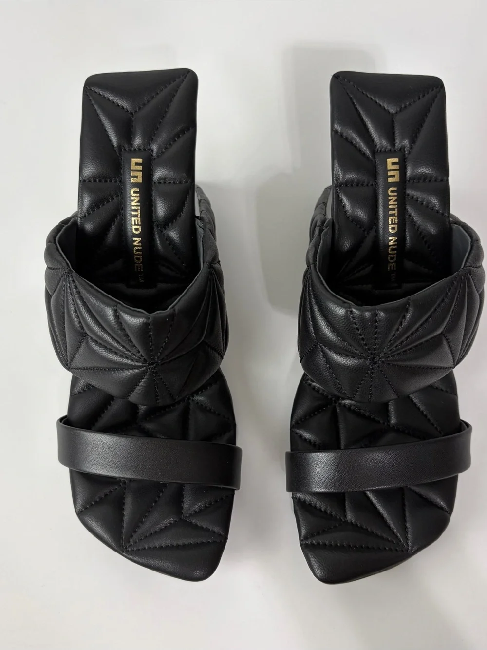 United Nude Sandals  - Loop Hi Puffy Black Leather Sandals Shoes New  Size 41